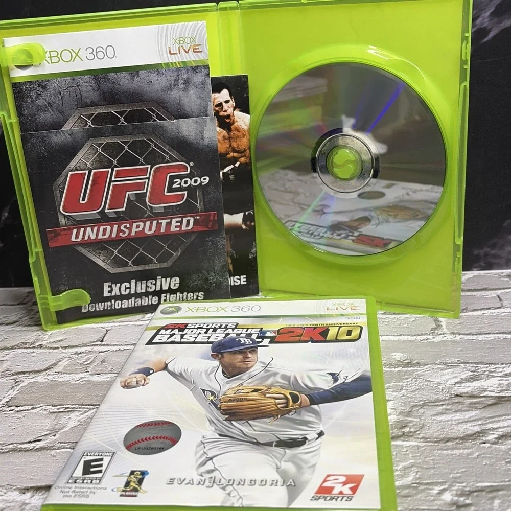 UFC 09 - CIB & MLB 2K10 Case /Disk Only (Xbox 360) T&W